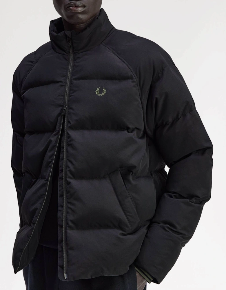 Mens Raglan Sleeve Padded Jacket - Black 102