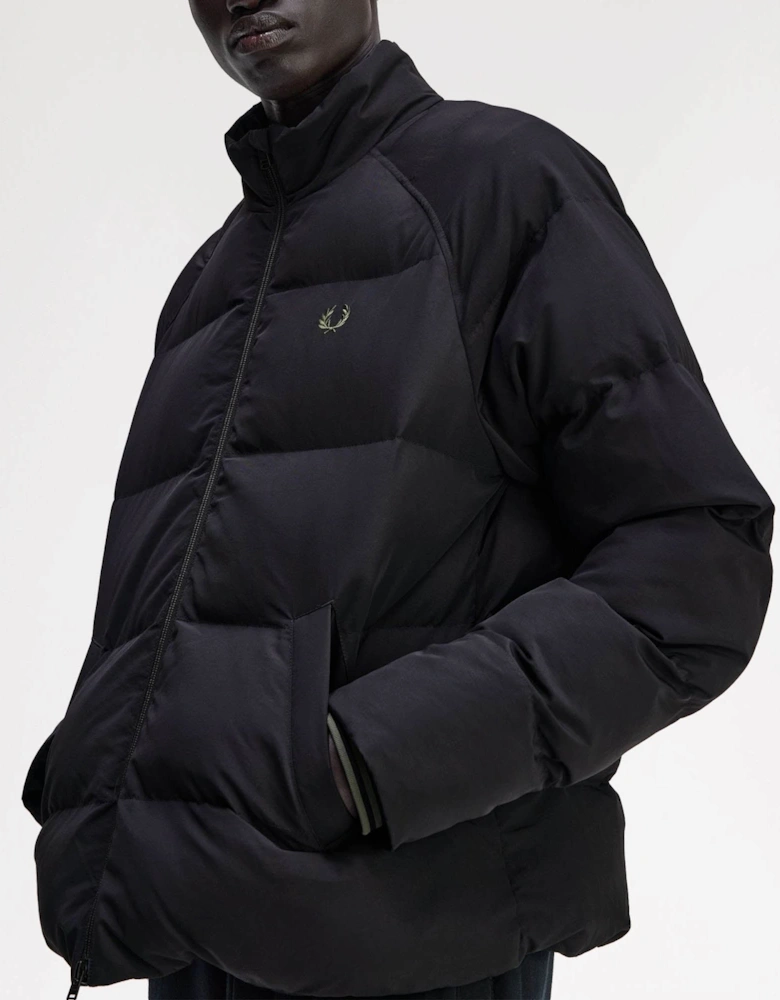 Mens Raglan Sleeve Padded Jacket - Black 102