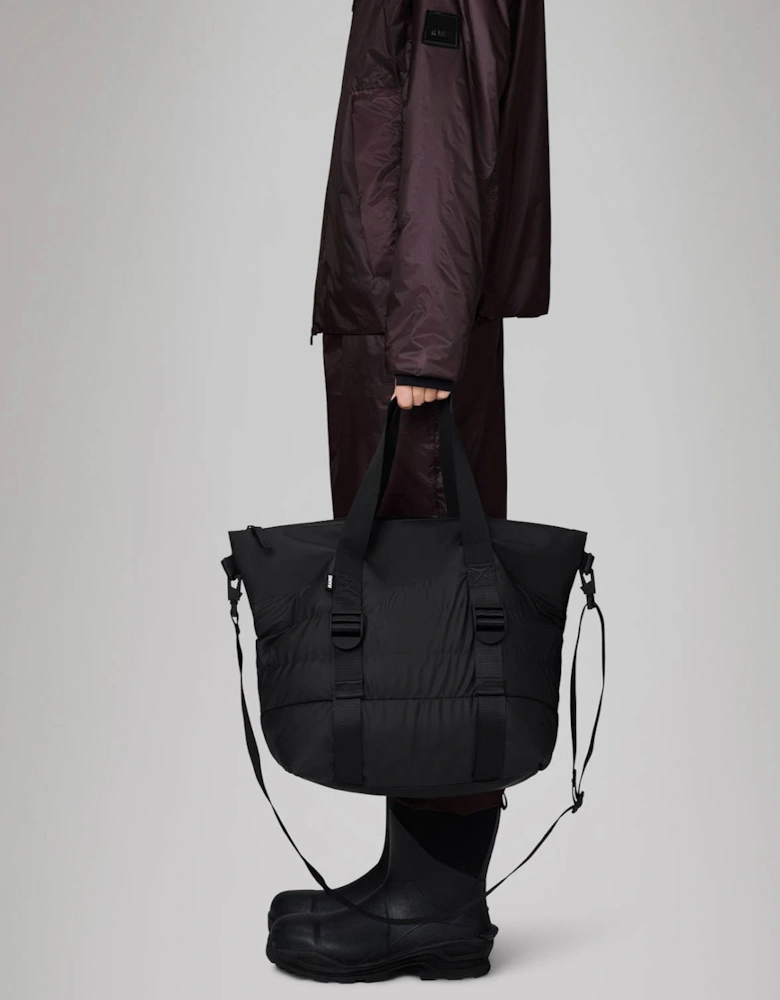 Puffer Mix Tote Bag Mini  - 01 Black