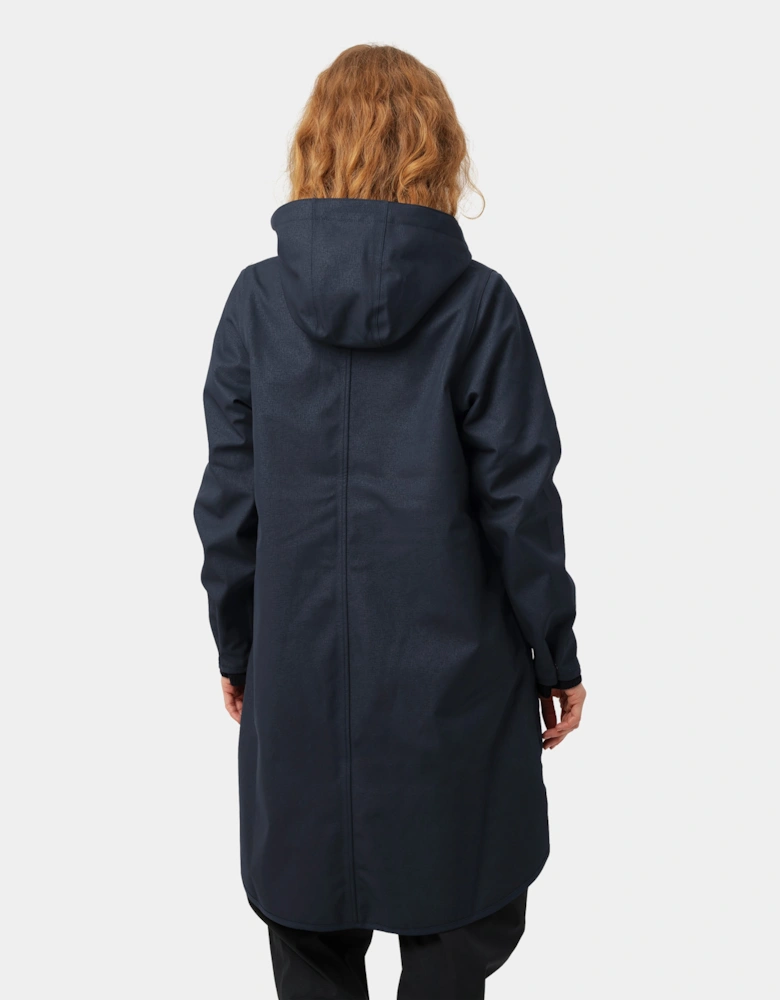 Rain Womens A-Line Softshell Raincoat - Dark Indigo 660