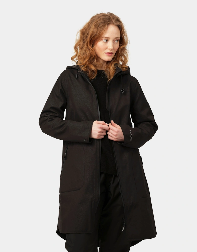 Rain Womens A-Line Softshell Raincoat - Black 001