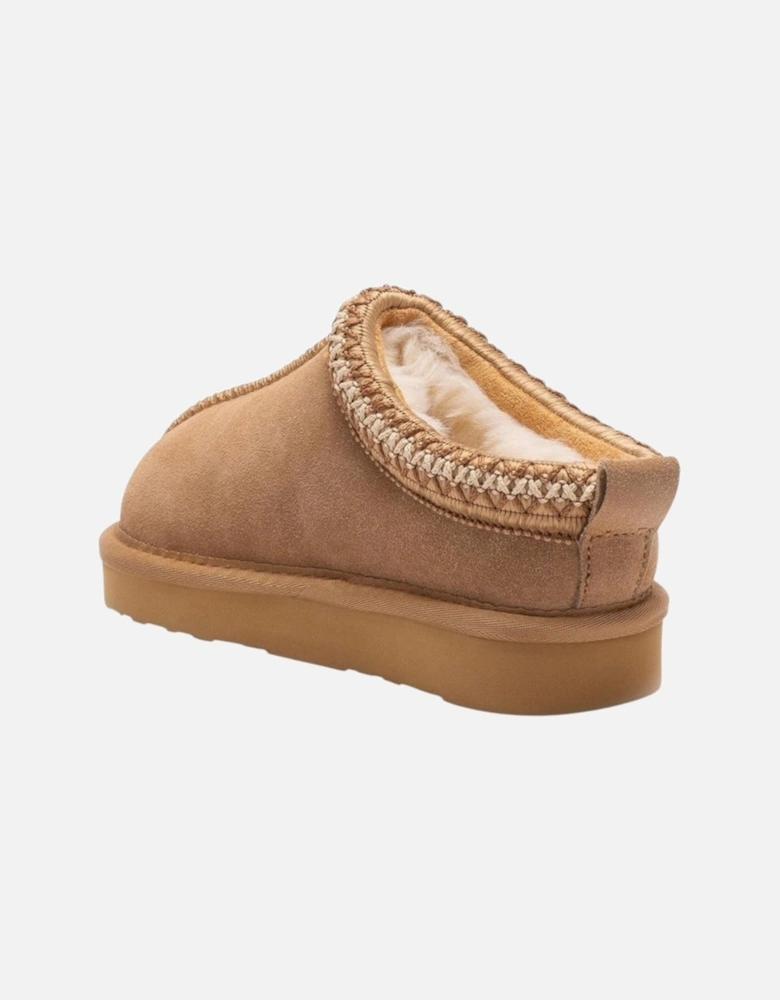 Girls Brown Suede ‘Lidia’ Slippers