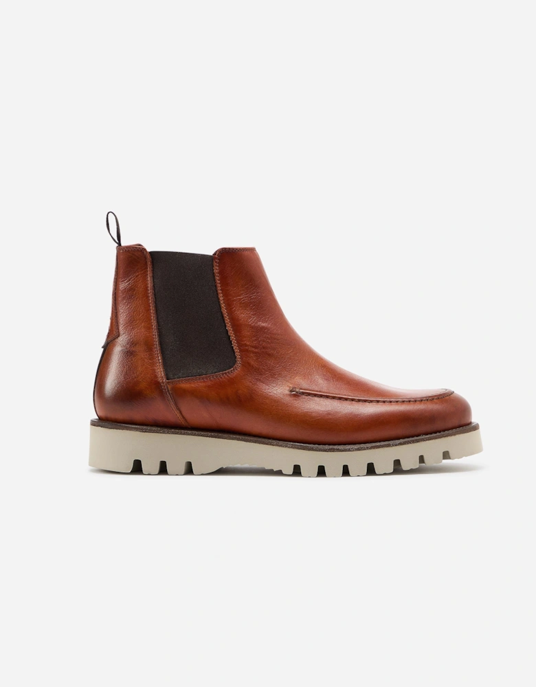 Monsaraz Mens Hand-Finished Calf Leather Chelsea Boots - Tan