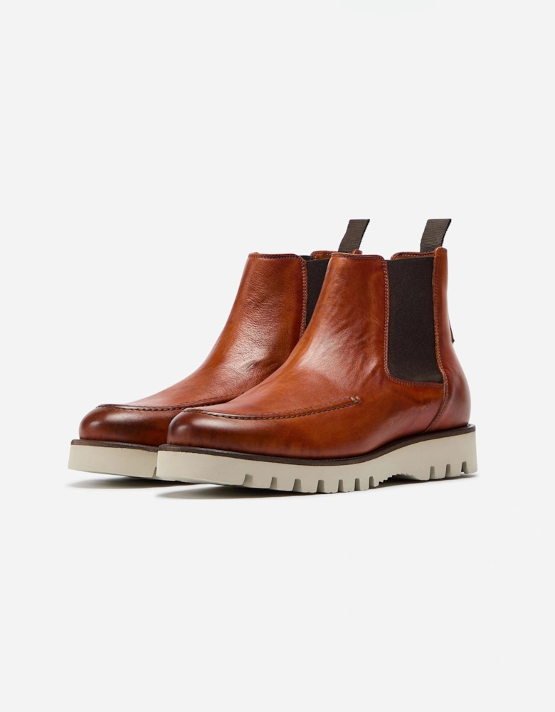 Monsaraz Mens Hand-Finished Calf Leather Chelsea Boots - Tan