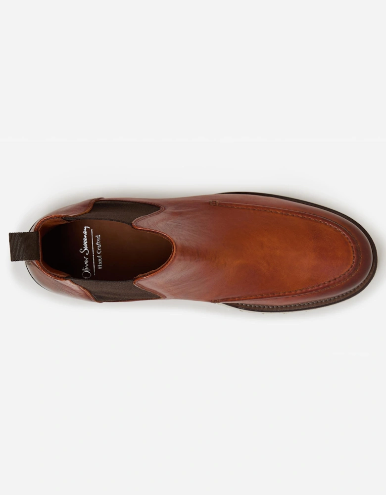 Monsaraz Mens Hand-Finished Calf Leather Chelsea Boots - Tan