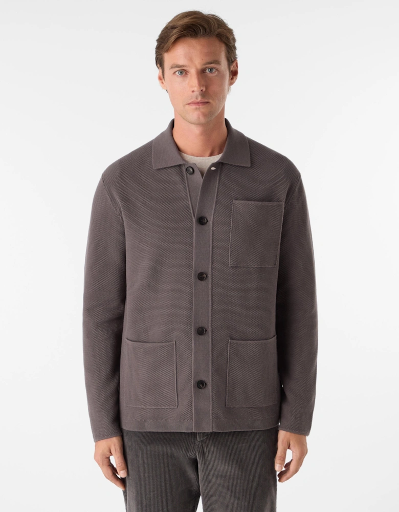 Kingsbridge Mens Combed Cotton Overshirt - Mole