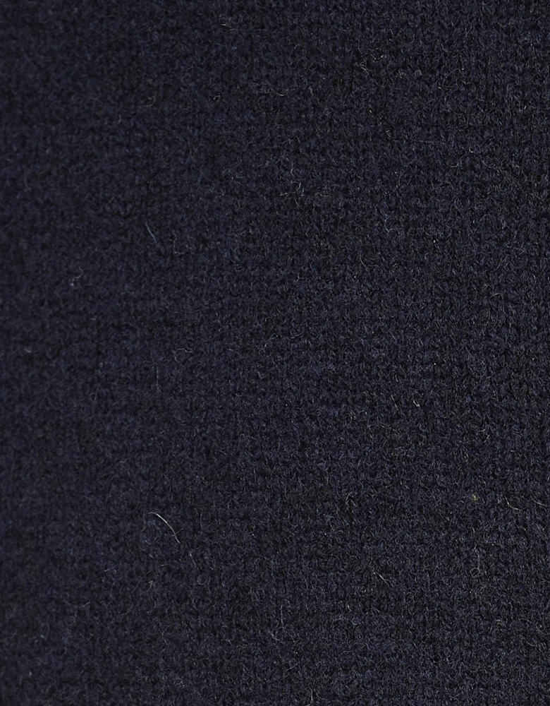 Essential Patch Mens Crew-Neck Jumper - Navy