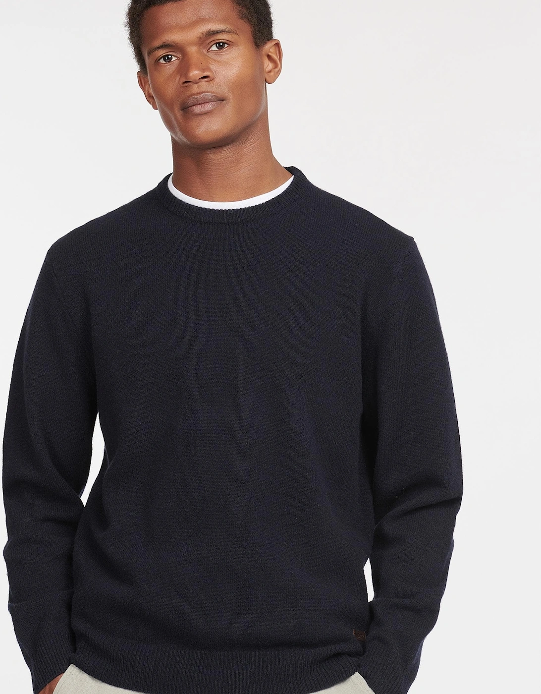 Essential Patch Mens Crew-Neck Jumper - Navy, 8 of 7