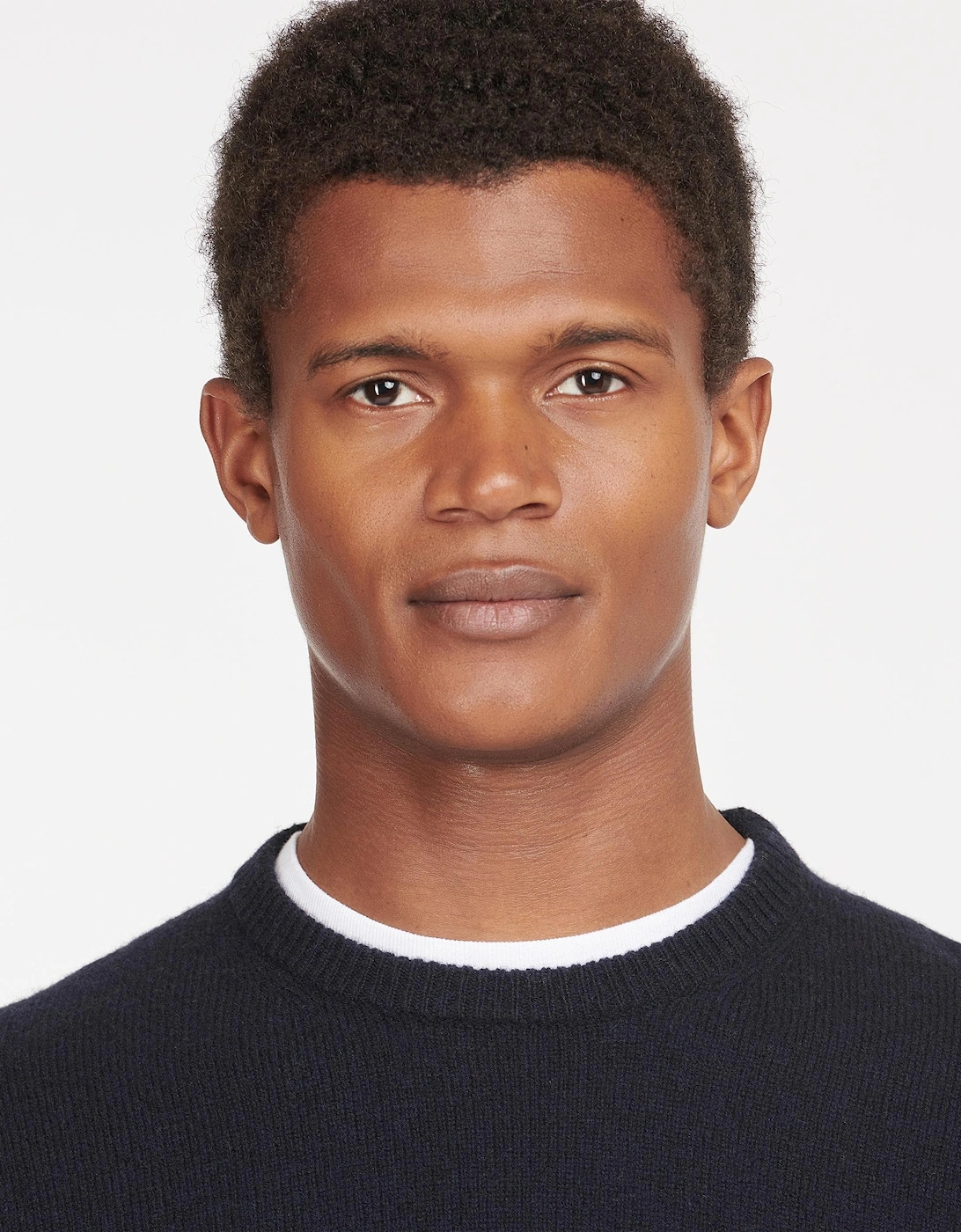 Essential Patch Mens Crew-Neck Jumper - Navy