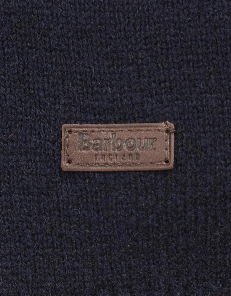 Essential Patch Mens Crew-Neck Jumper - Navy