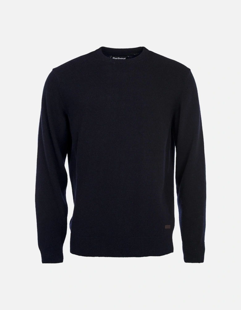 Essential Patch Mens Crew-Neck Jumper - Navy