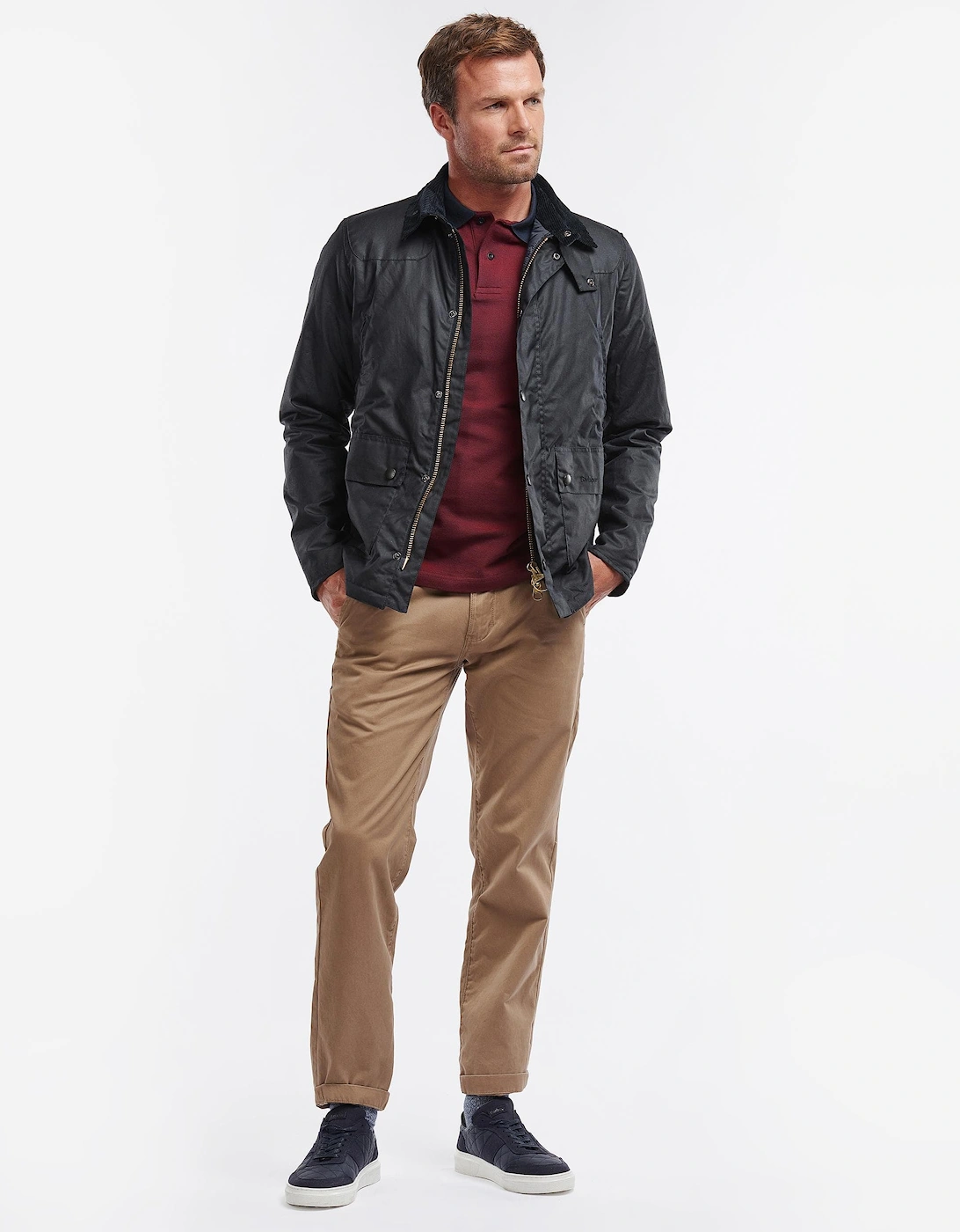Reelin Mens Wax Jacket - Navy