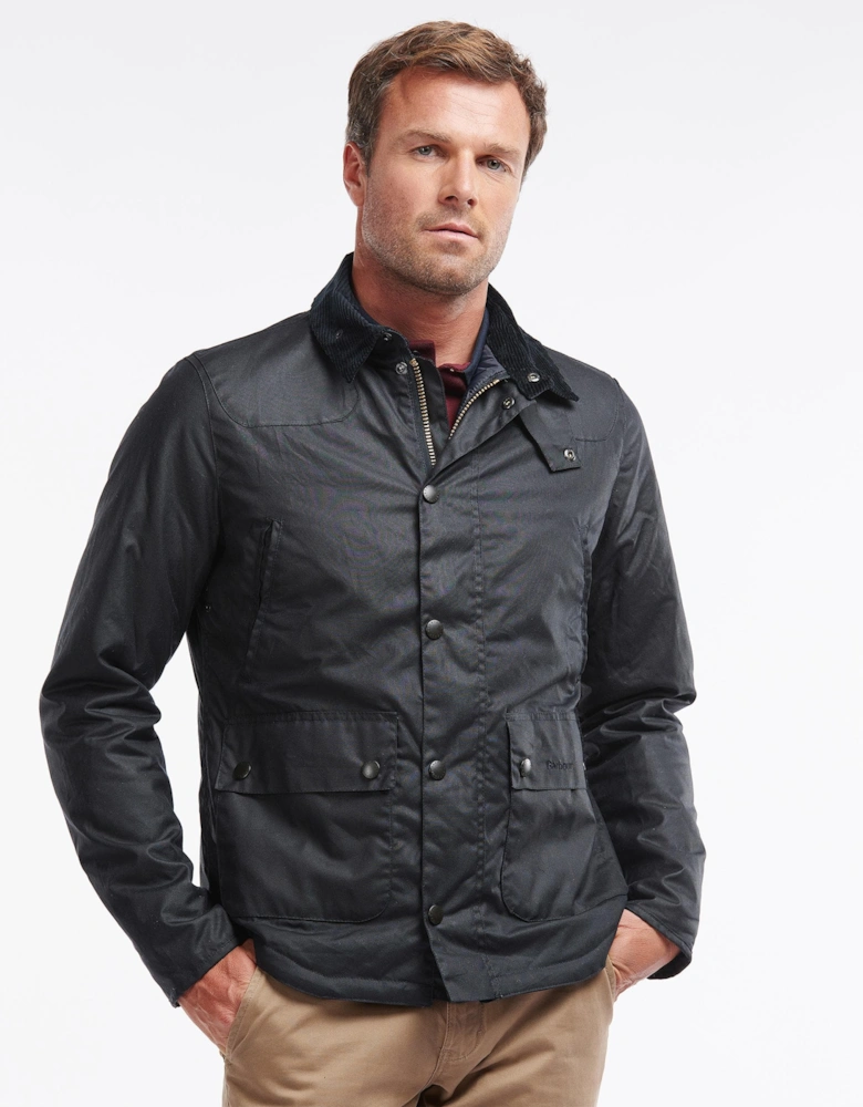 Reelin Mens Wax Jacket - Navy