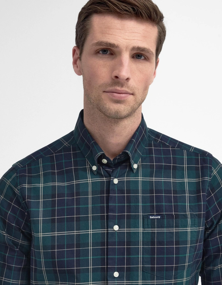 Wetherham Tailored Mens Shirt - Green Loch