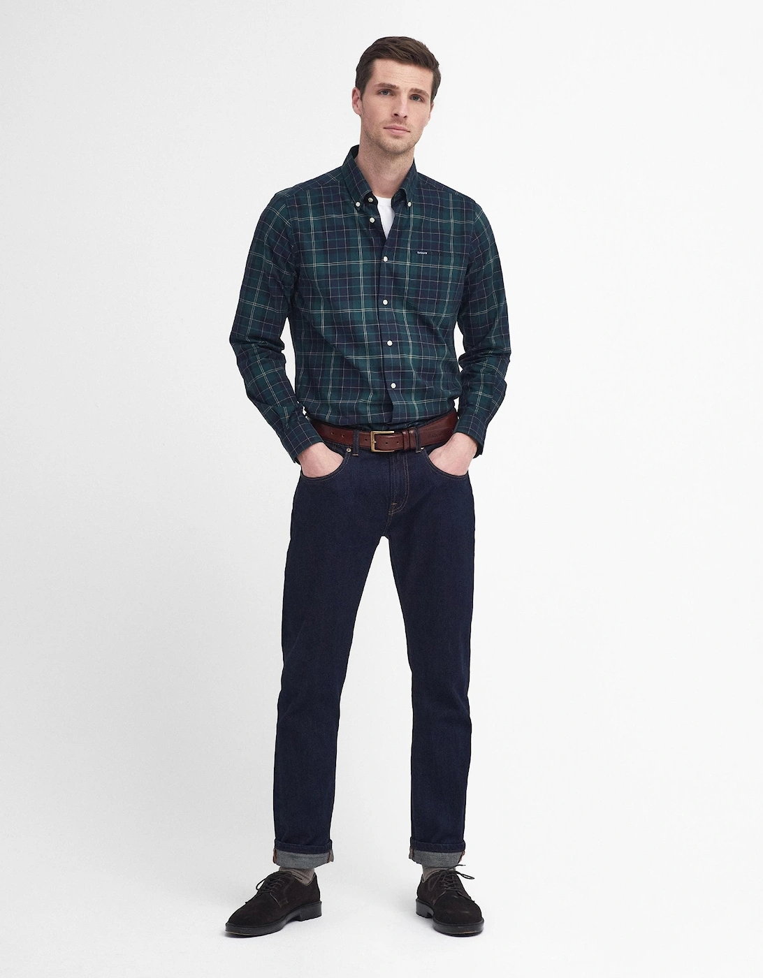 Wetherham Tailored Mens Shirt - Green Loch