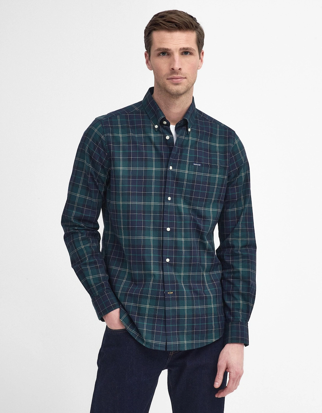 Wetherham Tailored Mens Shirt - Green Loch, 8 of 7