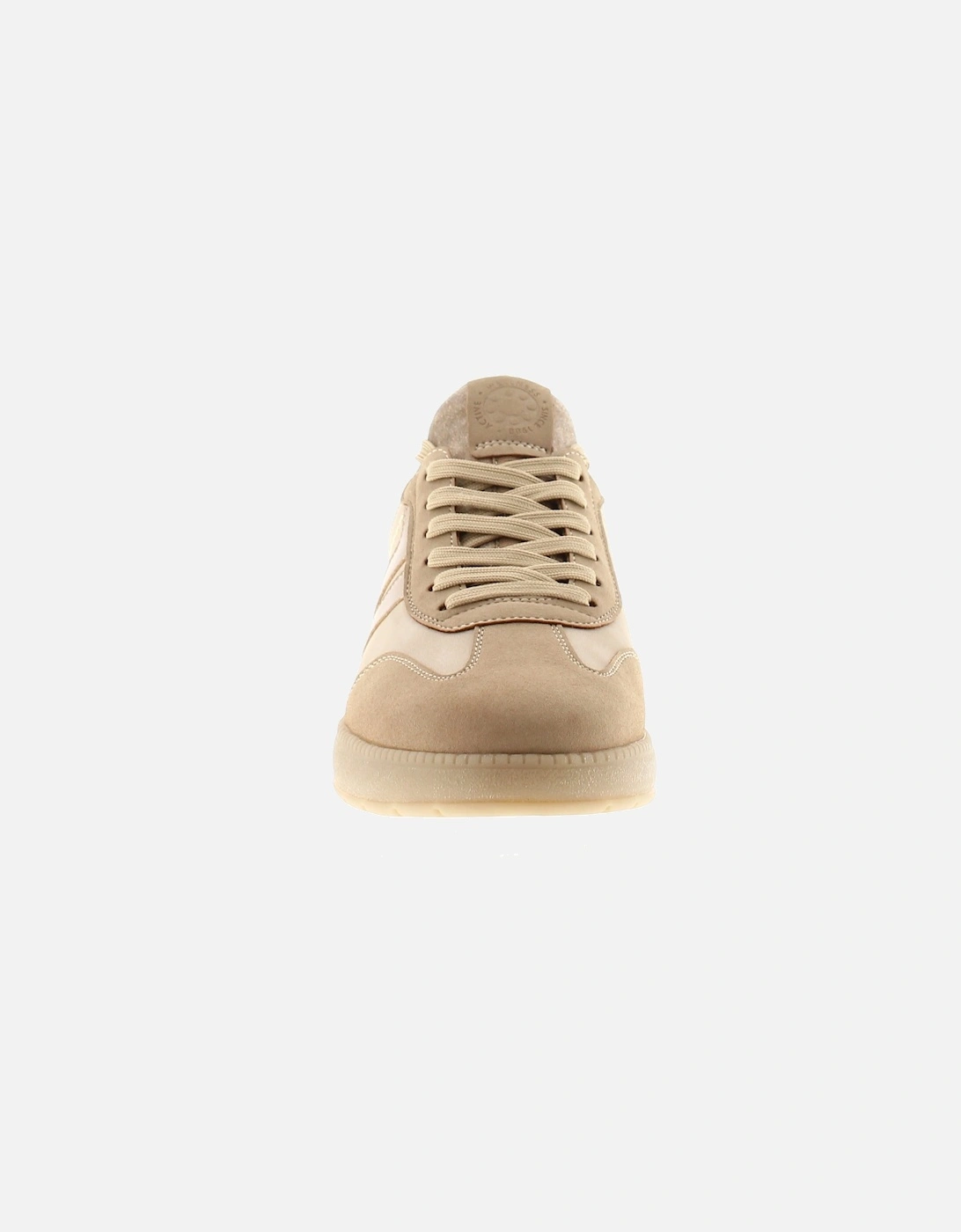 Womens Trainers Refuse Decorative Lace Slip On beige UK Size