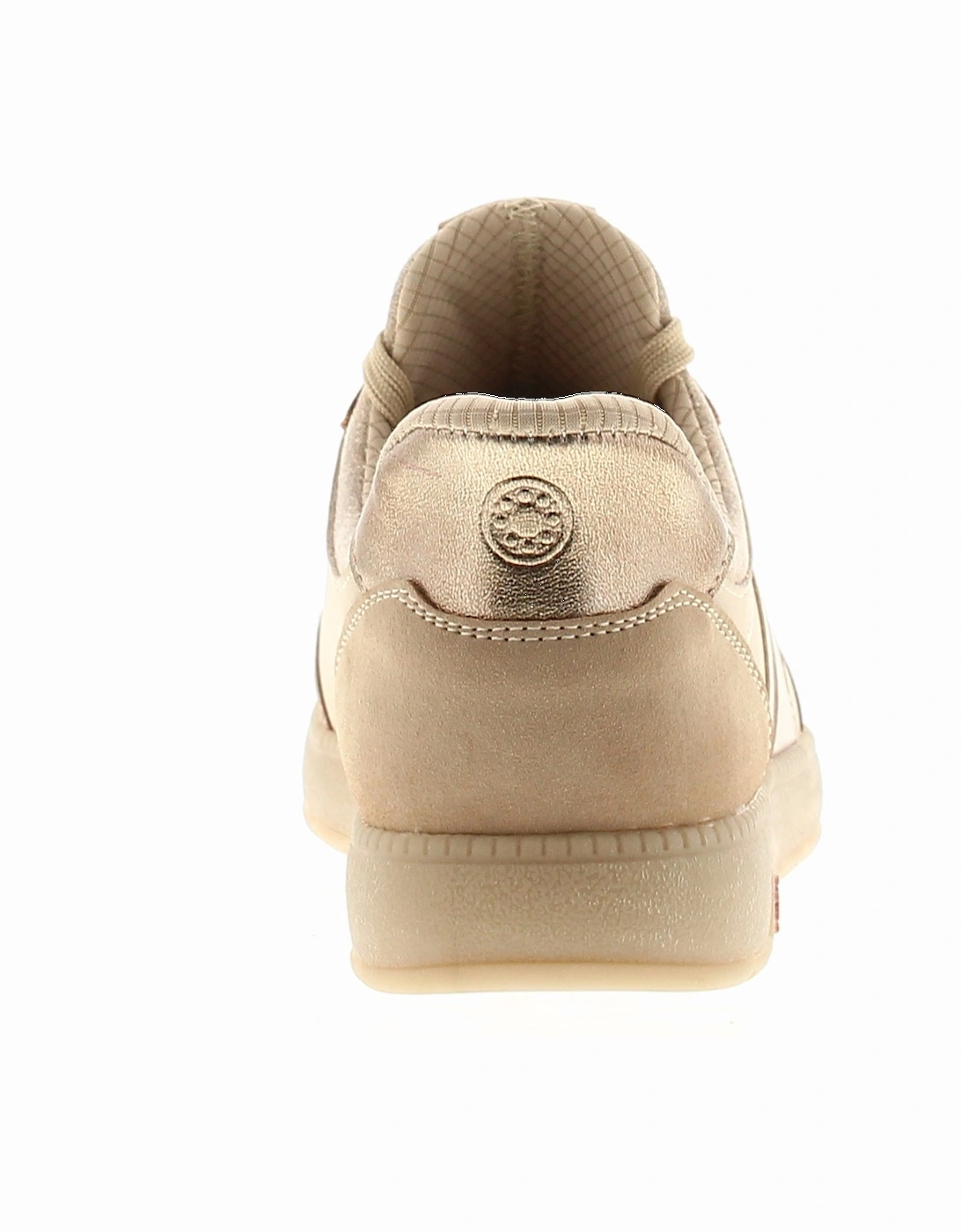 Womens Trainers Refuse Decorative Lace Slip On beige UK Size