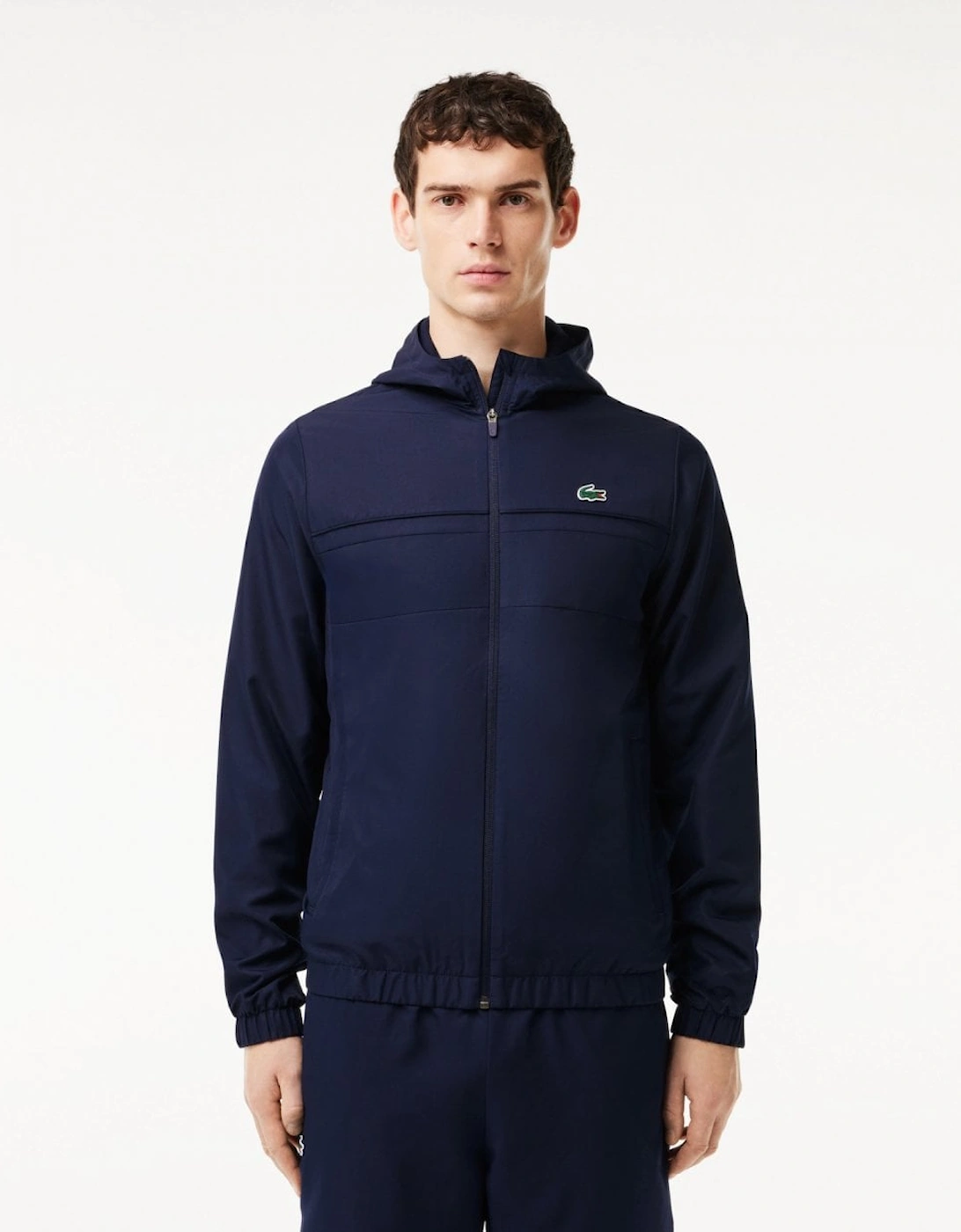 Men's Lacoste Mens Zipped Training Jacket - Navy Blue 5FS - Size: 44/Regular