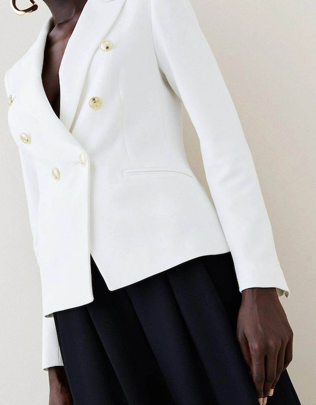Petite Tailored Button Military Blazer, 2 of 1