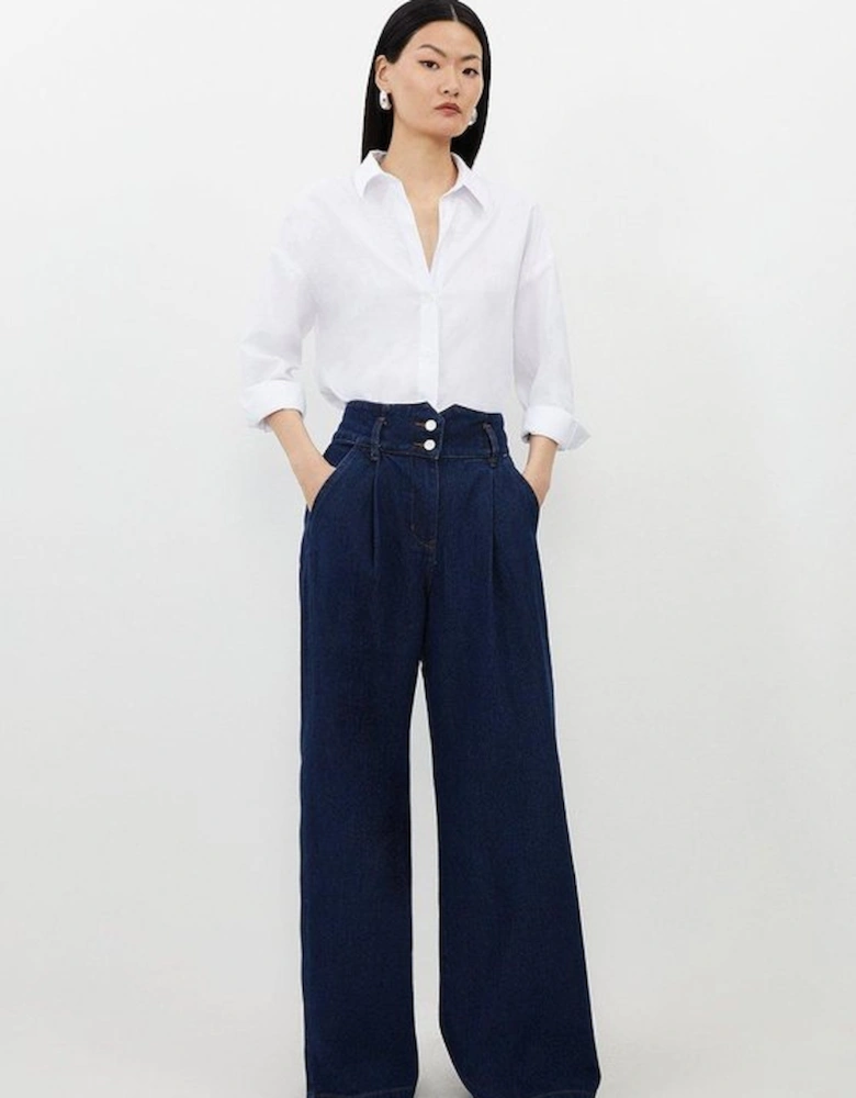 Denim Wide Leg Trousers