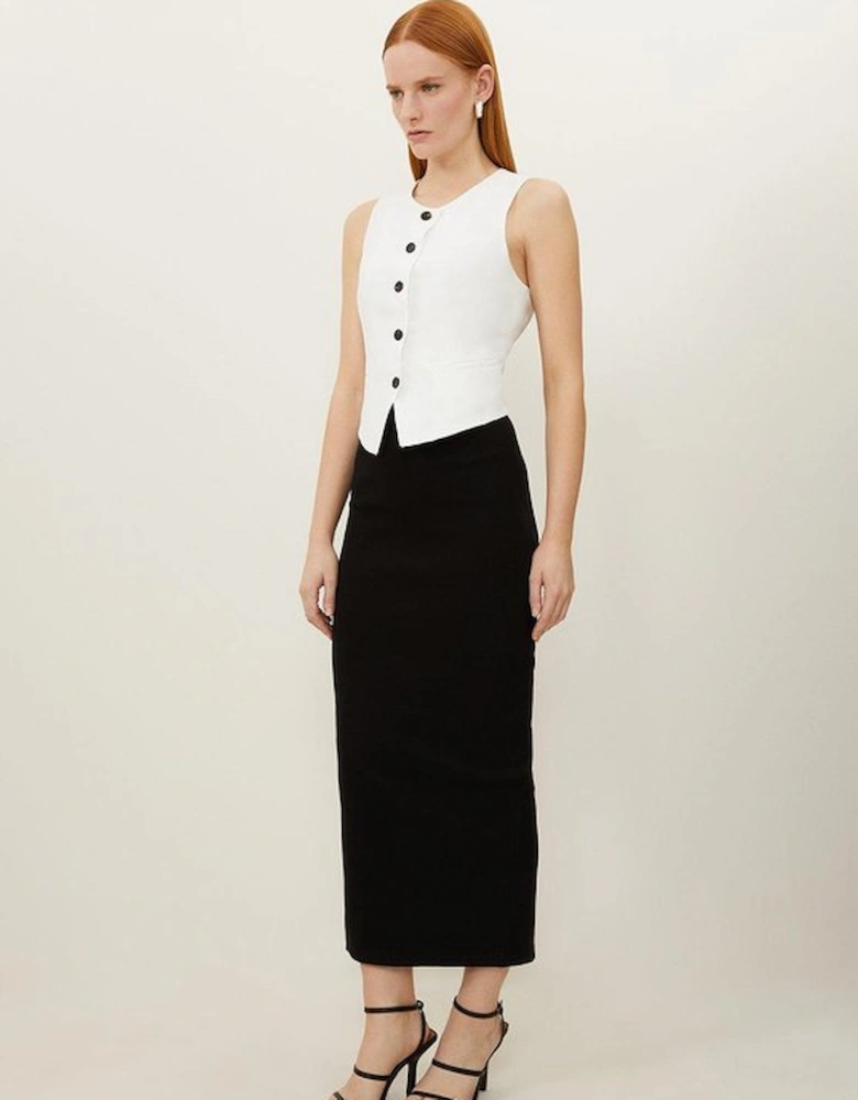 Compact Jersey Rib Maxi Skirt