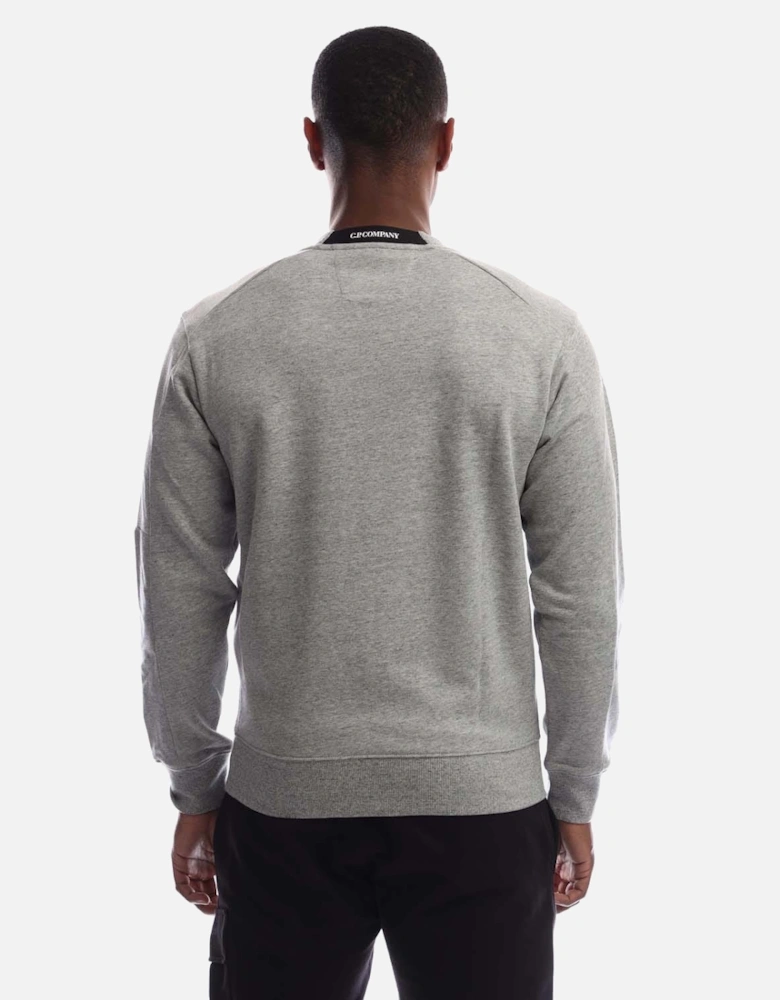 Diagonal Raised Fleece Lens Crewneck Sweatshirt