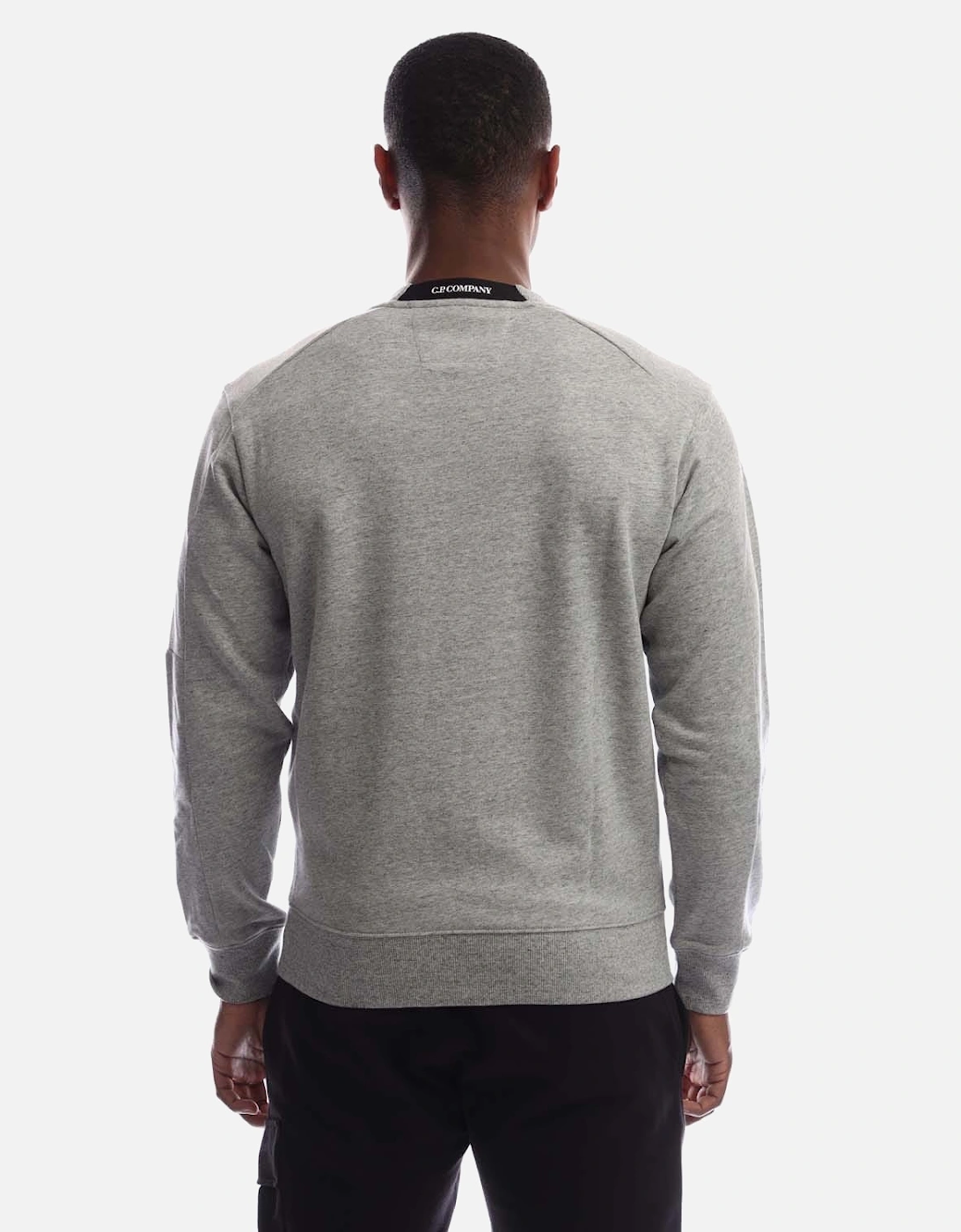 Diagonal Raised Fleece Lens Crewneck Sweatshirt