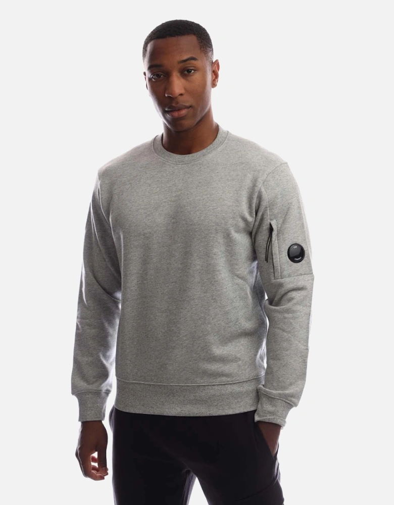 Diagonal Raised Fleece Lens Crewneck Sweatshirt