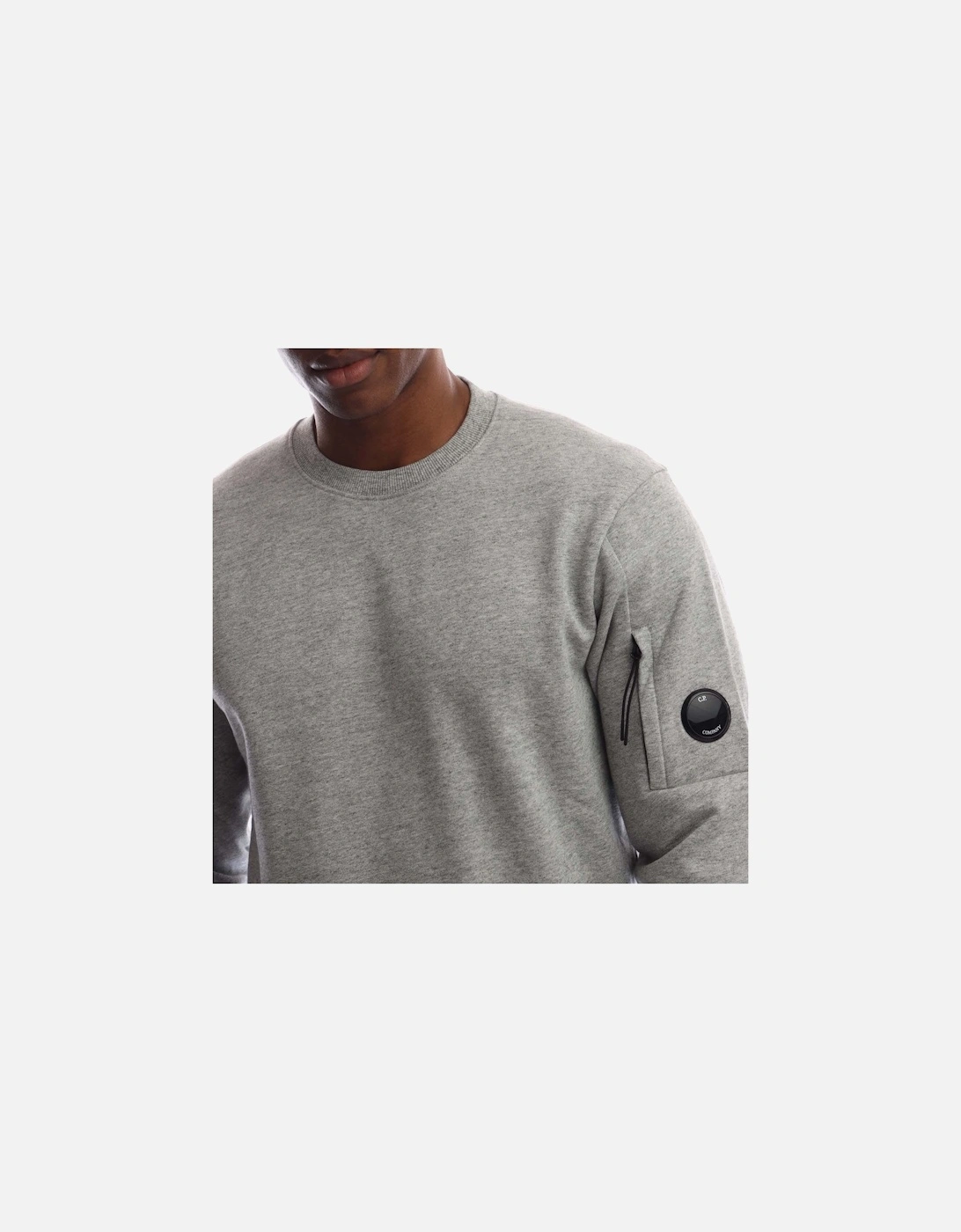 Diagonal Raised Fleece Lens Crewneck Sweatshirt