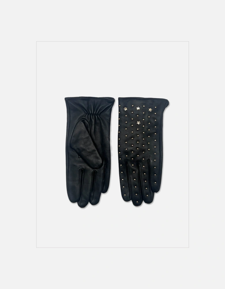 Tishan Studded Gloves in Black