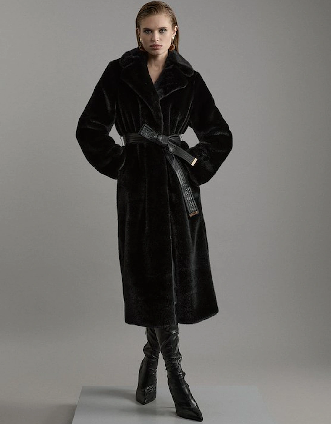Faux Fur Longline Coat, 5 of 4