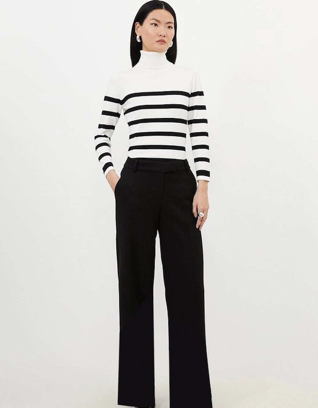 Compact Stretch Essential Tailored Straight Leg Trouser, 2 of 1