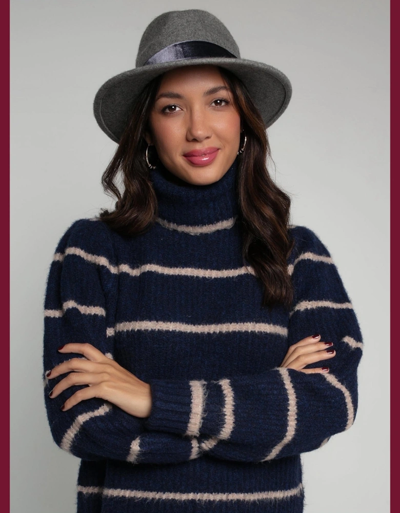 Frankie Wool Fedora - Grey