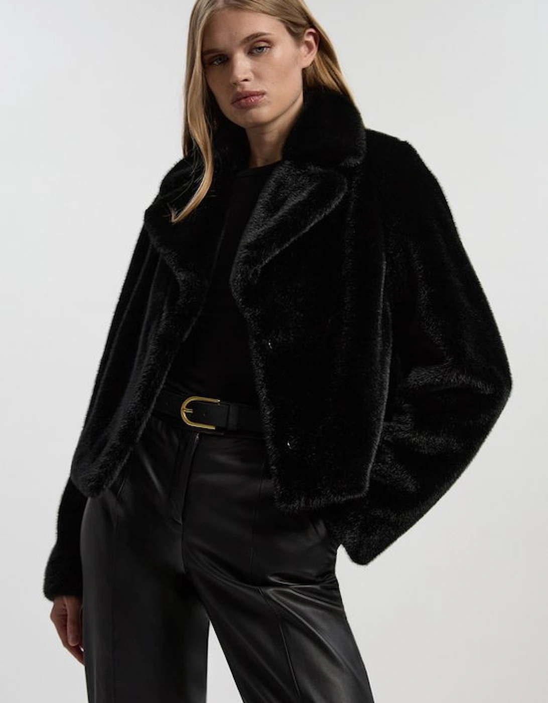 Faux Fur Cropped Jacket, 5 of 4