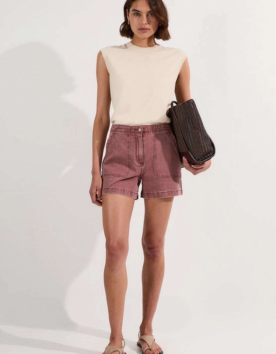 Coloured Denim Tailored Short, 5 of 4