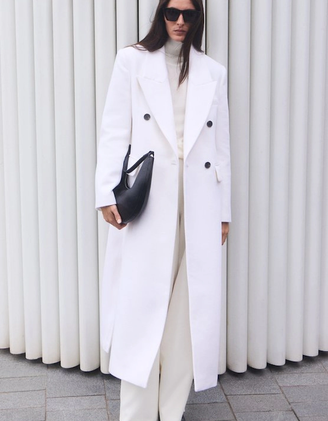 Brushed Wool Oversized Double Breasted Tailored Maxi Coat, 2 of 1