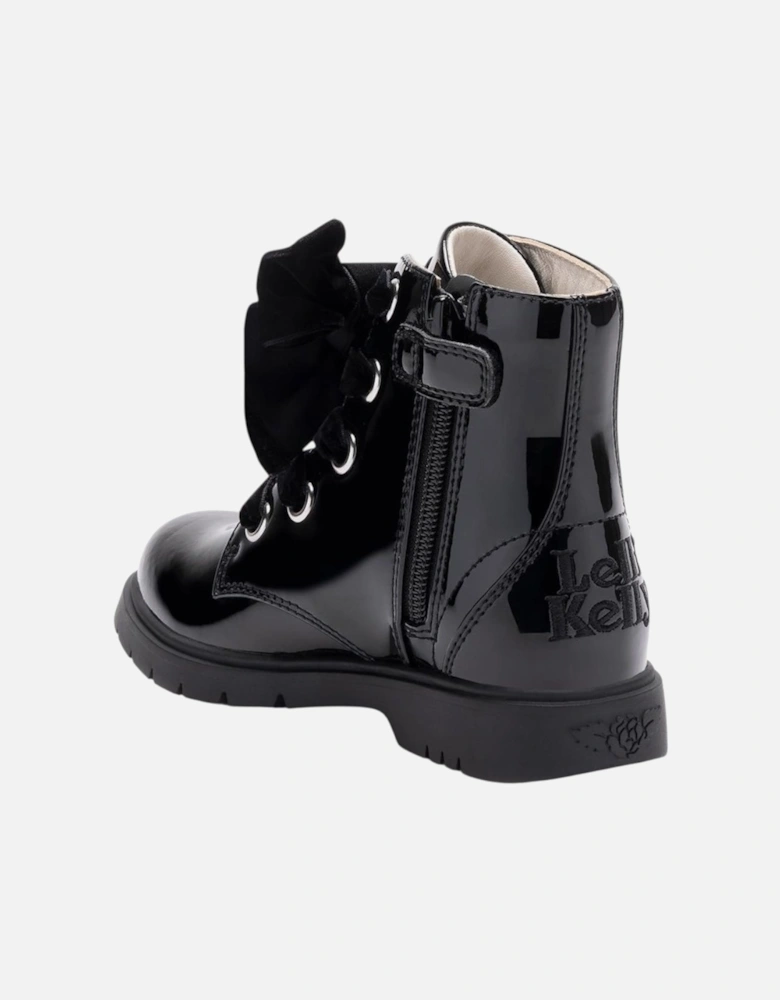 Girls Black Patent ‘Fior’ Boots