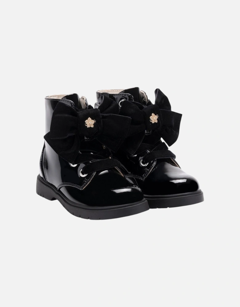 Girls Black Patent ‘Fior’ Boots