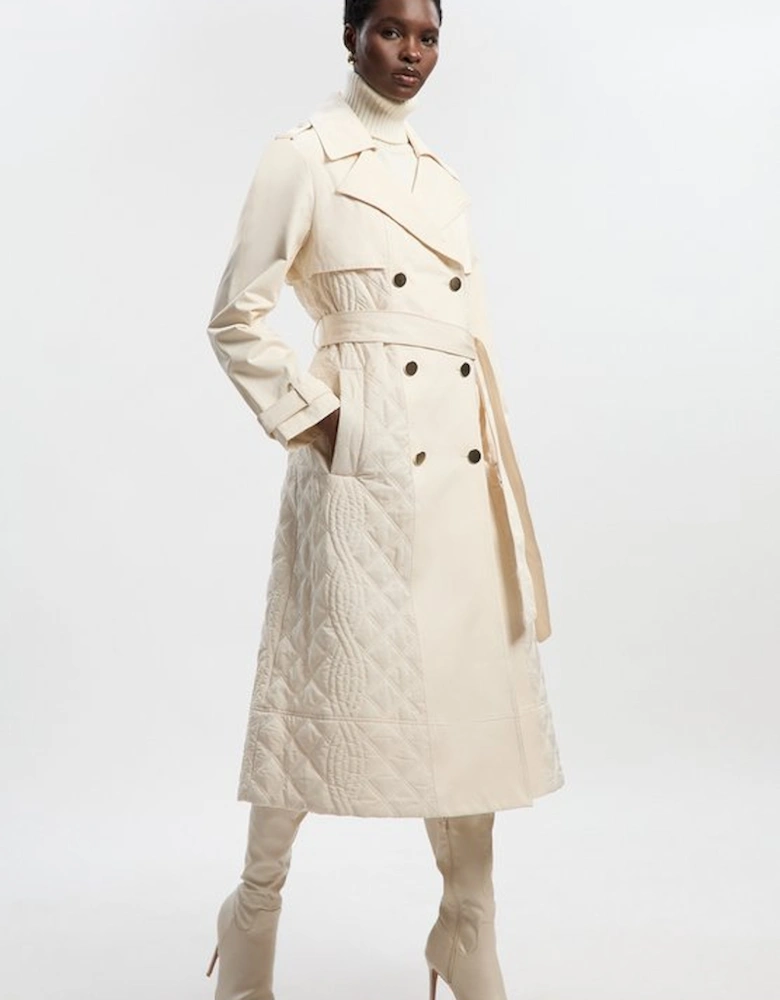 Quilted Trench Coat