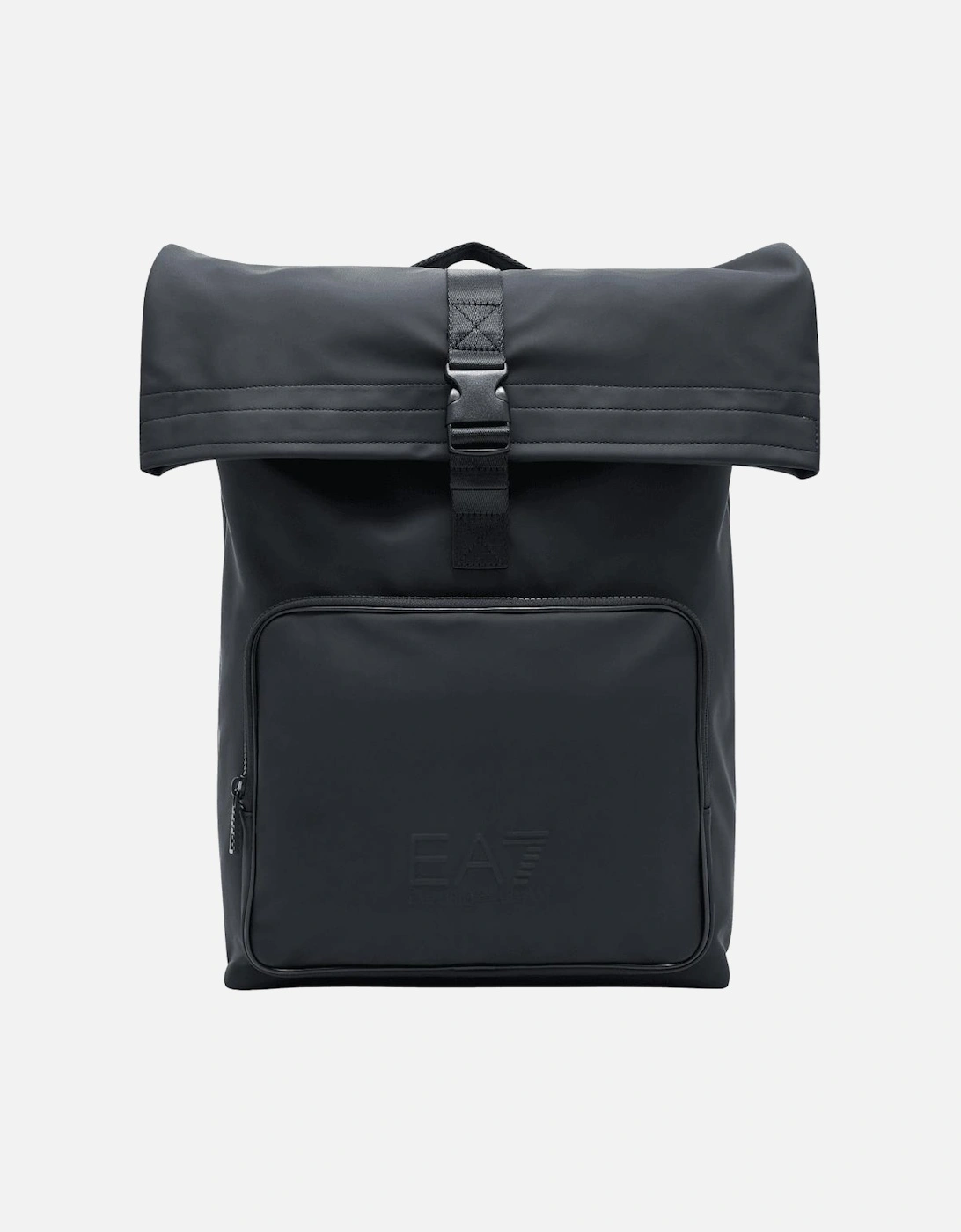 Rubberised Logo Black Satchel Backpack, 4 of 3