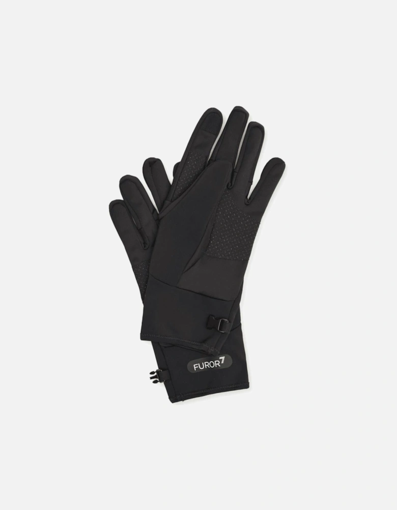Technical Fabric Nylon Black Gloves
