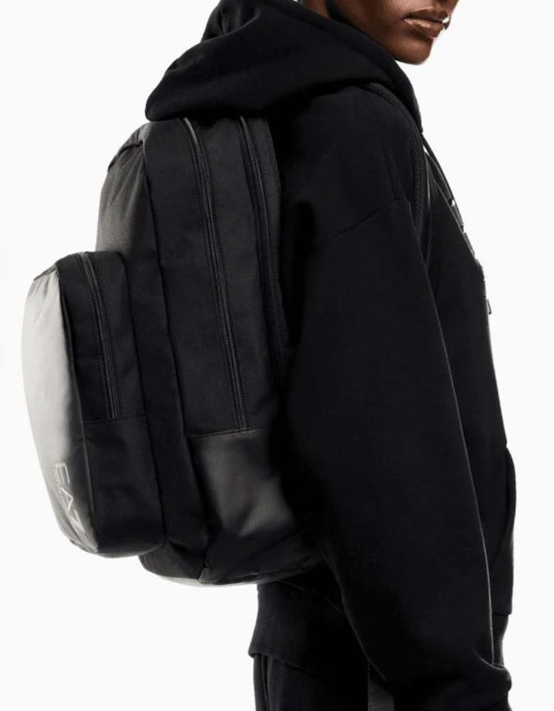 Train Core Graphic Logo Black Rectangular Backpack