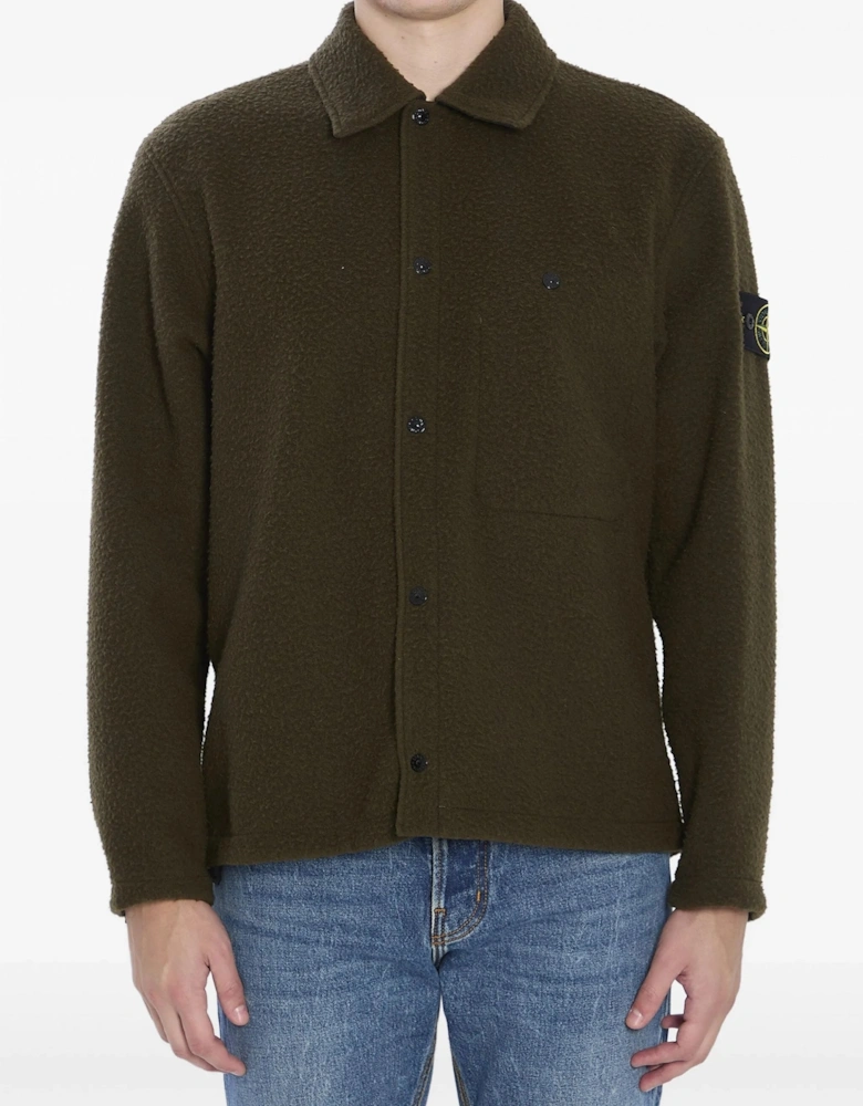 S0214 Compass Badge Overshirt Khaki