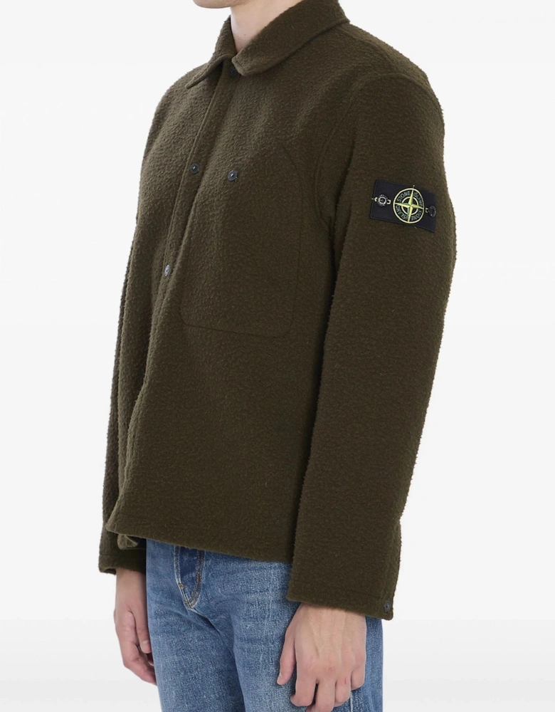 S0214 Compass Badge Overshirt Khaki