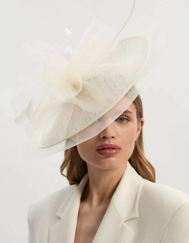 Veiled Feather Detail Fascinator