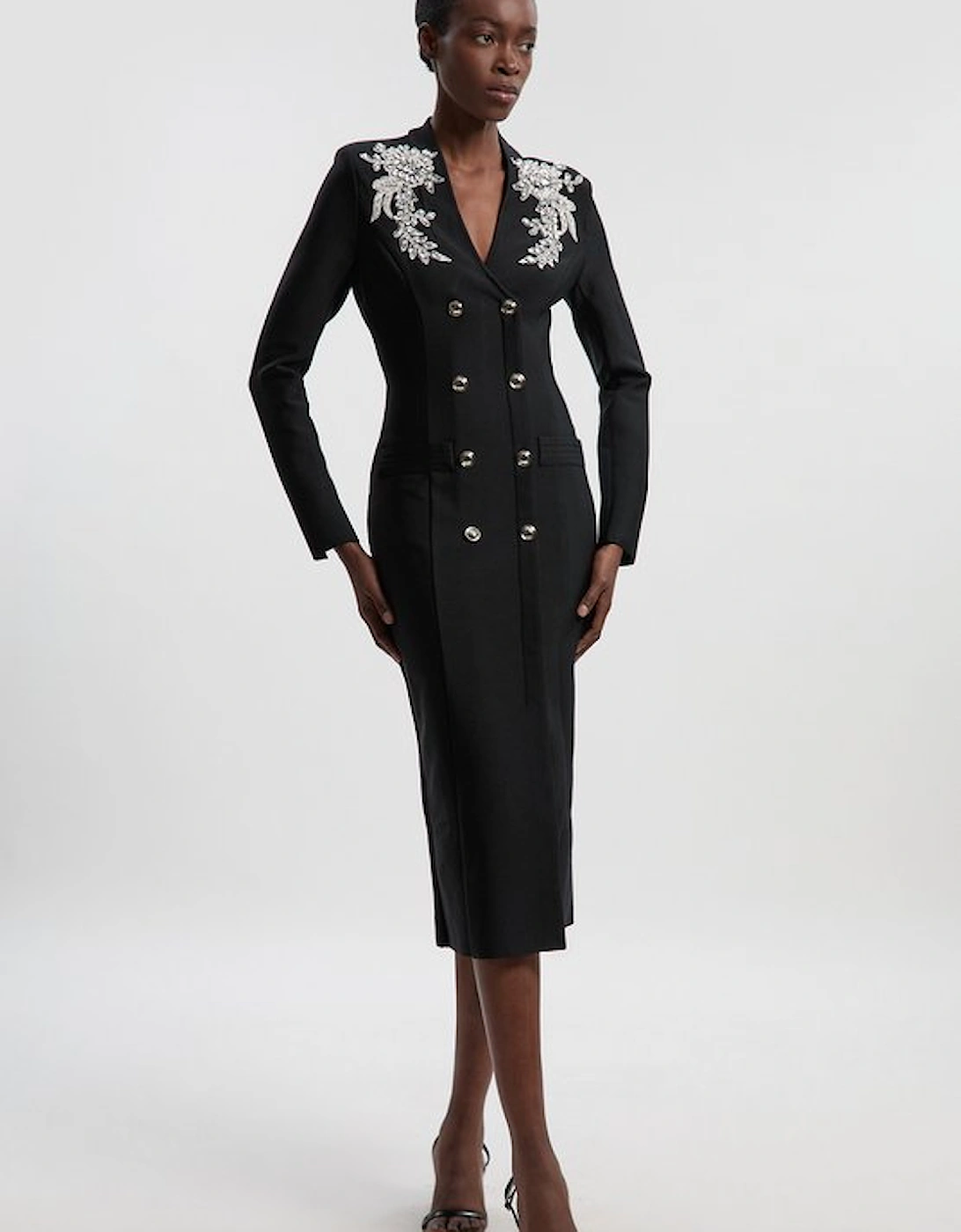 Bandage Form Fitting Embellished Maxi Dress, 2 of 1