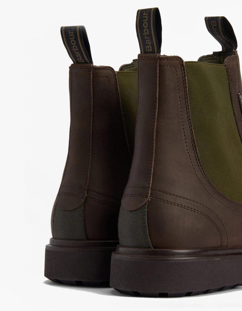 HALE Mens Chelsea Boots Dark Brown