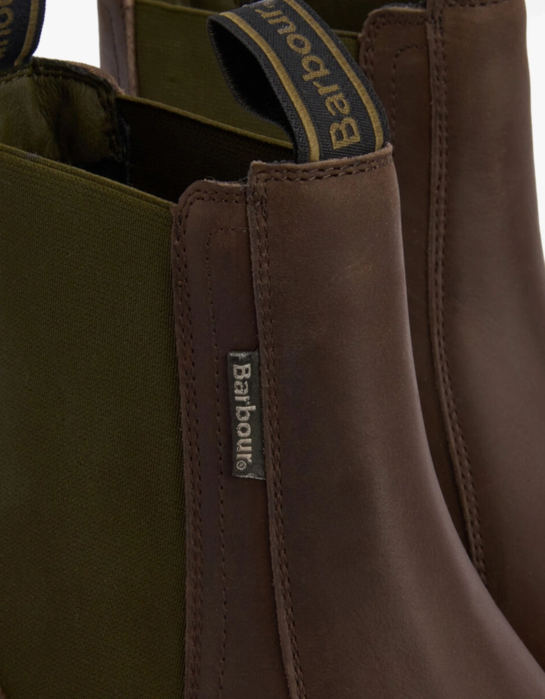 HALE Mens Chelsea Boots Dark Brown