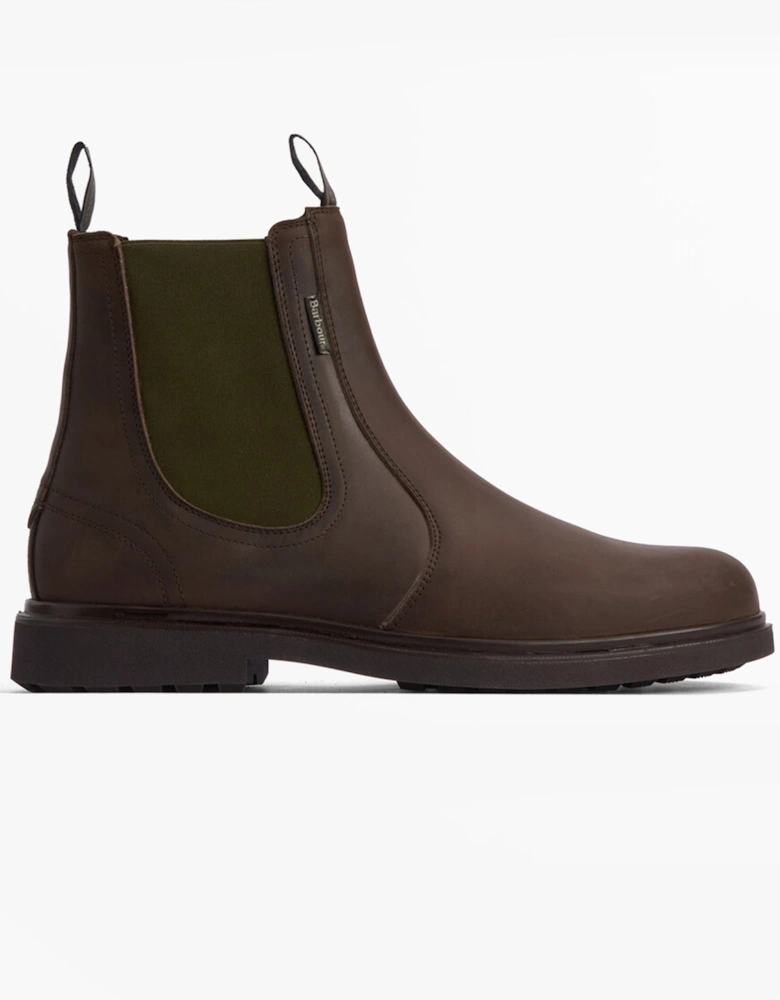 HALE Mens Chelsea Boots Dark Brown